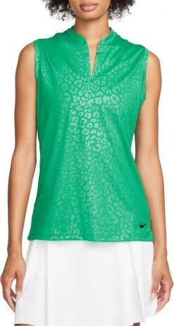 Nike Women's Dri-FIT Victory Sleeveless Golf Polo Neptune Green