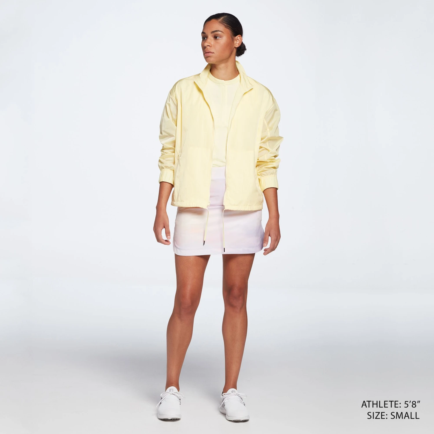 Calia Women's Golf Windbreaker Jacket Lemon Chiffon 4 Calia Women's Golf Windbreaker Jacket Lemon Chiffon - Image 2