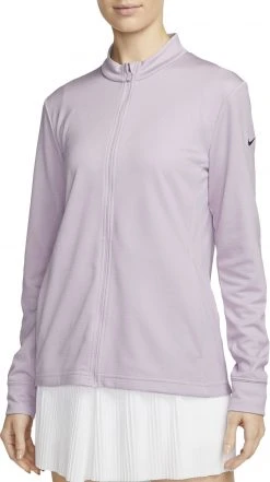 Nike Women's UV Full Zip Long Sleeve Golf Top Black