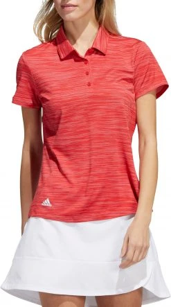 Adidas Women's Space-Dyed Golf Polo Black/white