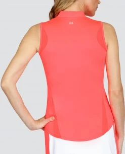 Tail Women's Sleeveless Mini Mock Neck Golf Top Lazer Pink -Golf Apparel Sales Shop unnamed file 3430