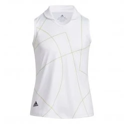 Adidas Girls' Sleeveless Golf Polo Pulse Lime/white