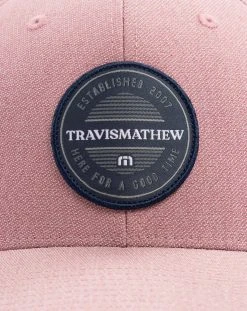 TravisMathew Men's Ten To Two Flexback Golf Hat Heather Ruby Wine -Golf Apparel Sales Shop unnamed file 3563