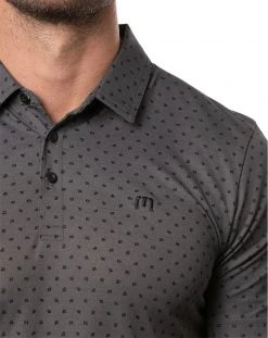 TravisMathew Men's Two Hour Delay Golf Polo Heather Dark Grey -Golf Apparel Sales Shop unnamed file 3579