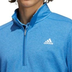 Adidas Men's Three Stripe Golf 1/4 Zip Focus Blue Mel -Golf Apparel Sales Shop unnamed file 3604