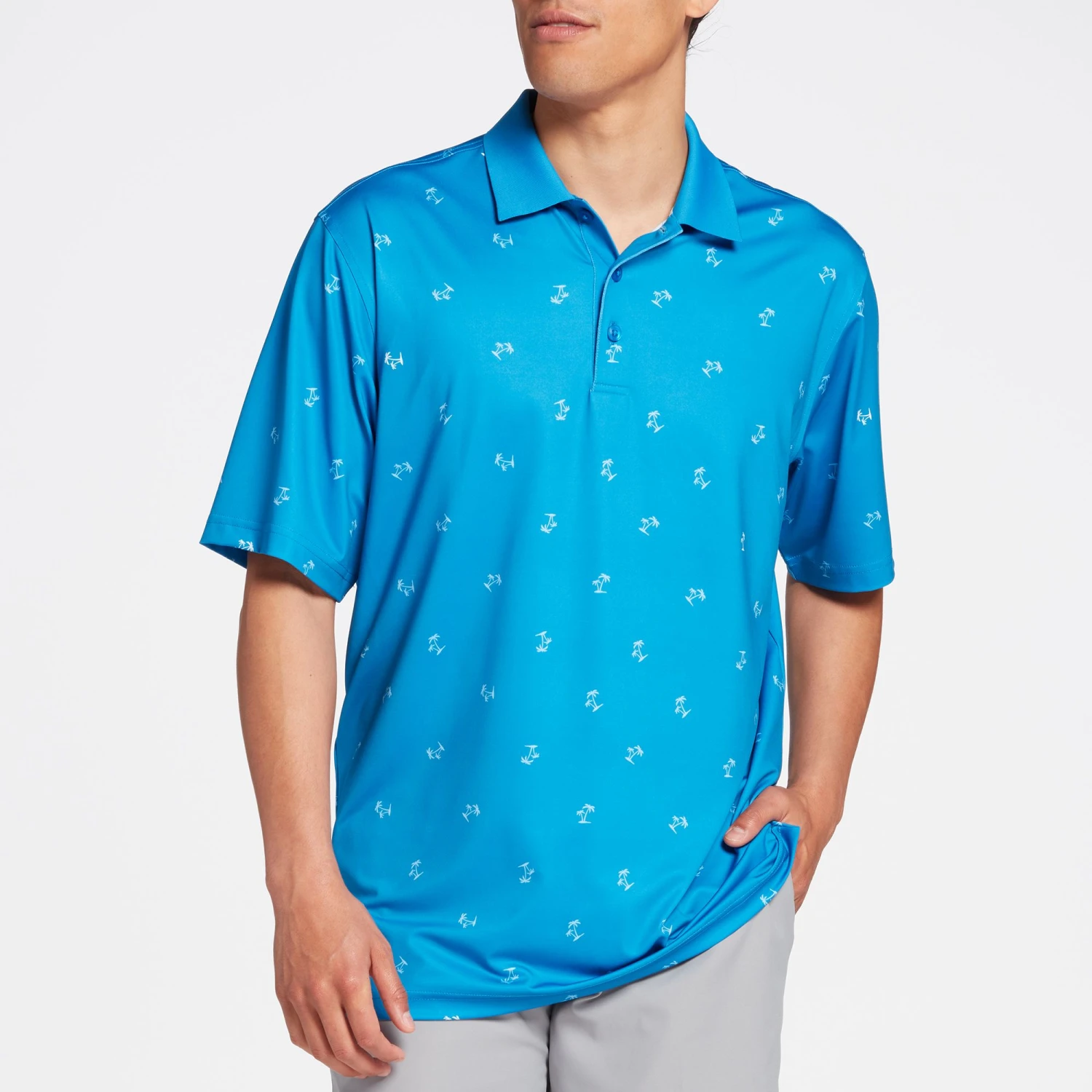 Walter Hagen Men's Perfect 11 Palm Tree Golf Polo Nobility Blue/daybreak 7 Walter Hagen Men's Perfect 11 Palm Tree Golf Polo Nobility Blue/daybreak - Image 5
