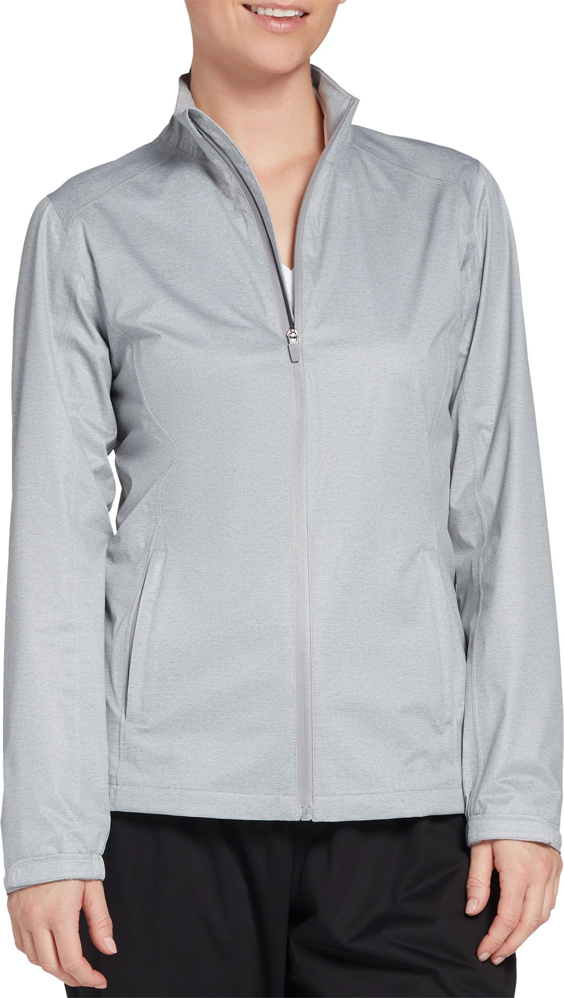 Lady Hagen Women's Full-Zip Golf Rain Jacket Lt Heather Grey 3 Lady Hagen Women's Full-Zip Golf Rain Jacket Lt Heather Grey