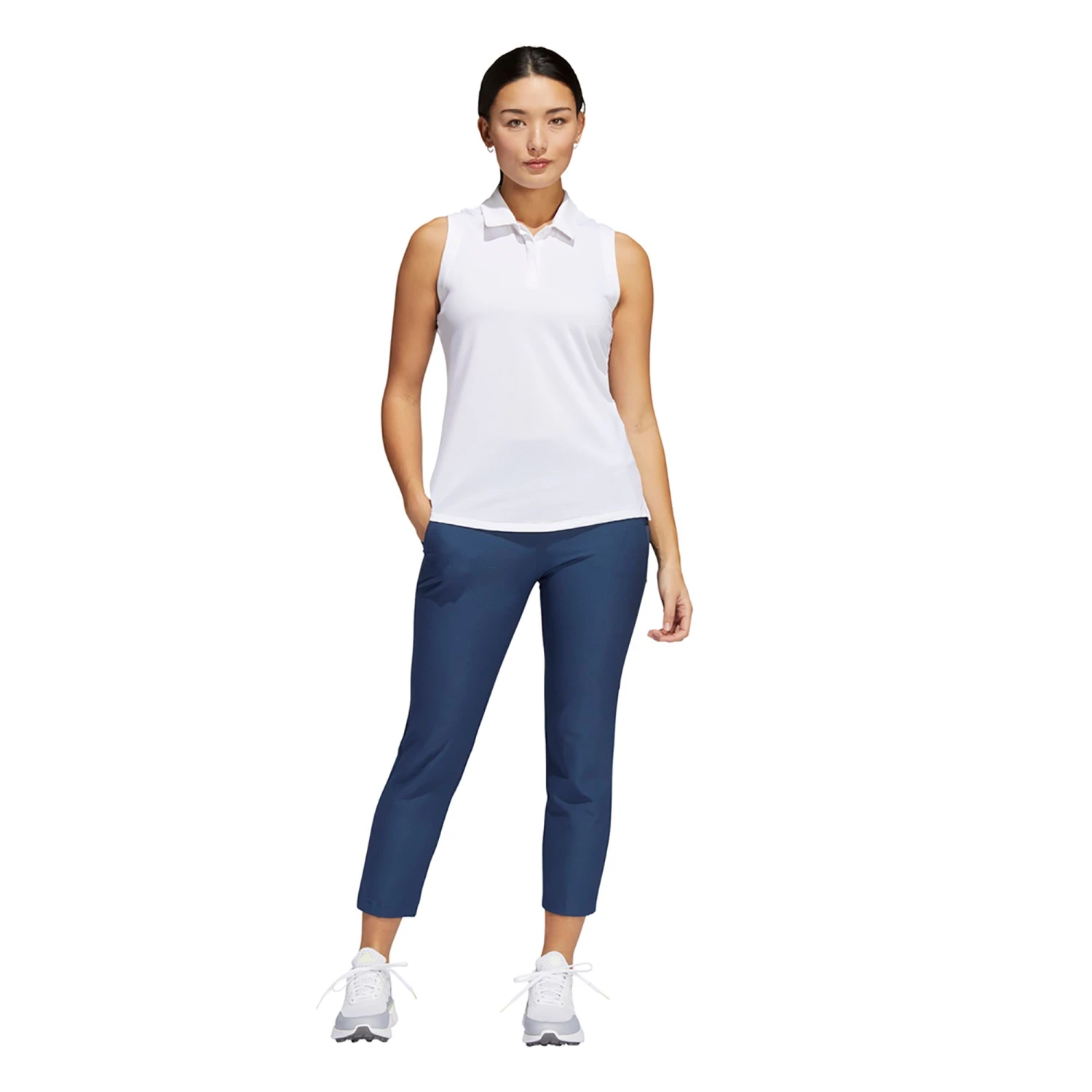 Adidas Women's Pull-On Ankle Golf Pants White 4 Adidas Women's Pull-On Ankle Golf Pants White - Image 2