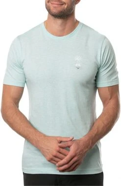 TravisMathew Men's Ontario Golf T-Shirt Heather Petit Four