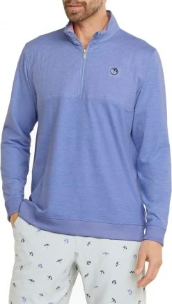 PUMA X Arnold Palmer Men's Arnold Palmer CLOUDSPUN Castle Golf 1/4 Zip Mirage Gray Heather
