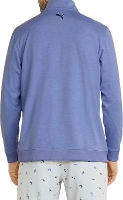PUMA X Arnold Palmer Men's Arnold Palmer CLOUDSPUN Castle Golf 1/4 Zip Mirage Gray Heather -Golf Apparel Sales Shop unnamed file 3743