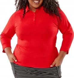 Nancy Lopez Golf Nancy Lopez Women's Journey 3/4 Sleeve Polo Iris