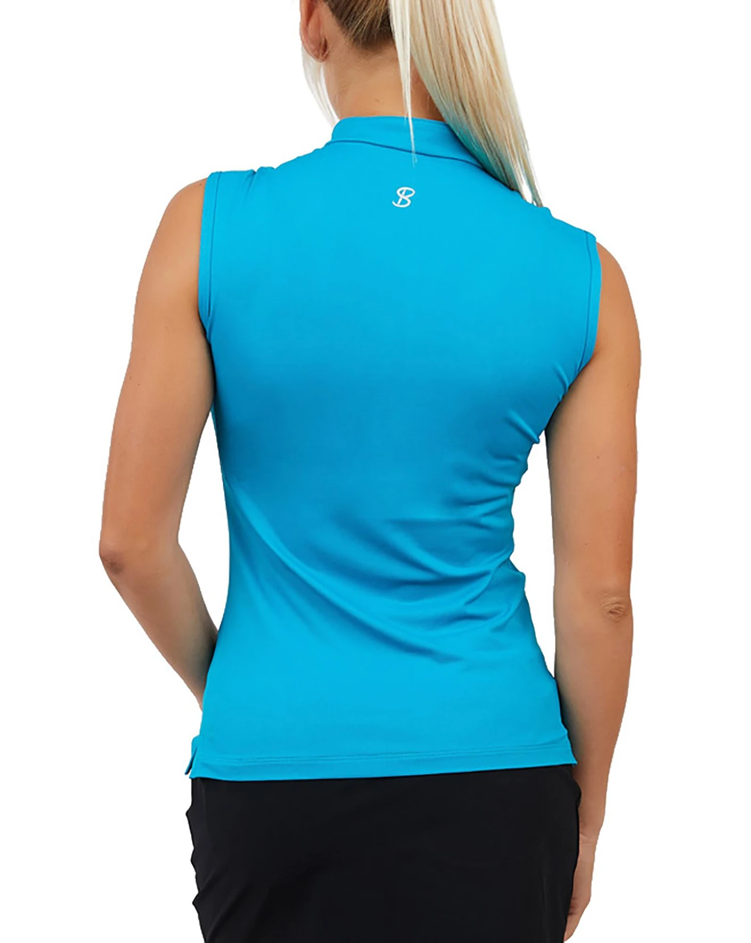 Sofibella Women's Mock Neck Sleeveless 1/4 Zip Top Roulette 4 Sofibella Women's Mock Neck Sleeveless 1/4 Zip Top Roulette - Image 2