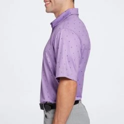 Walter Hagen Men's Perfect 11 Geo Conversational Golf Polo Stormy Sky -Golf Apparel Sales Shop unnamed file 4035