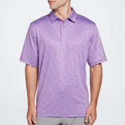 Walter Hagen Men's Perfect 11 Geo Conversational Golf Polo Stormy Sky -Golf Apparel Sales Shop unnamed file 4036