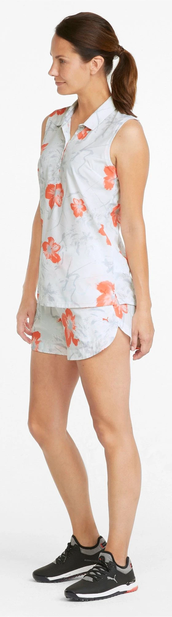 PUMA Women's Nassau Golf Shorts Bright White/hot Coral 3 PUMA Women's Nassau Golf Shorts Bright White/hot Coral