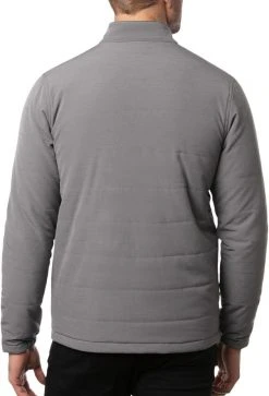 TravisMathew Men's Cabin In The Woods Fill-Zip Golf Jacket Heather Quiet Shade -Golf Apparel Sales Shop unnamed file 4069