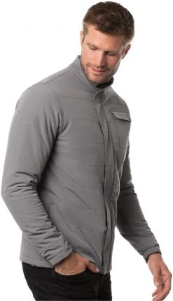 TravisMathew Men's Cabin In The Woods Fill-Zip Golf Jacket Heather Quiet Shade -Golf Apparel Sales Shop unnamed file 4070