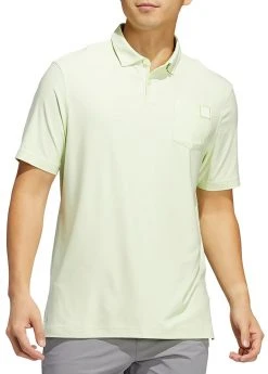 Adidas Men's Go-To Golf Polo Semi Mint Rush