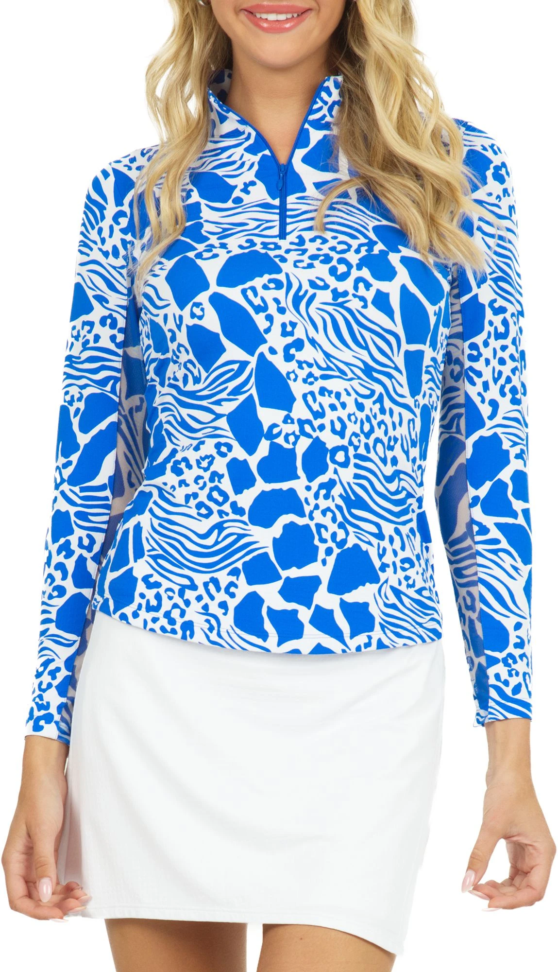 IBKUL Women's Bianca Long Sleeve Mock Neck Golf Sun Shirt Bianca Hot Pink/candy Pnk 3 IBKUL Women's Bianca Long Sleeve Mock Neck Golf Sun Shirt Bianca Hot Pink/candy Pnk