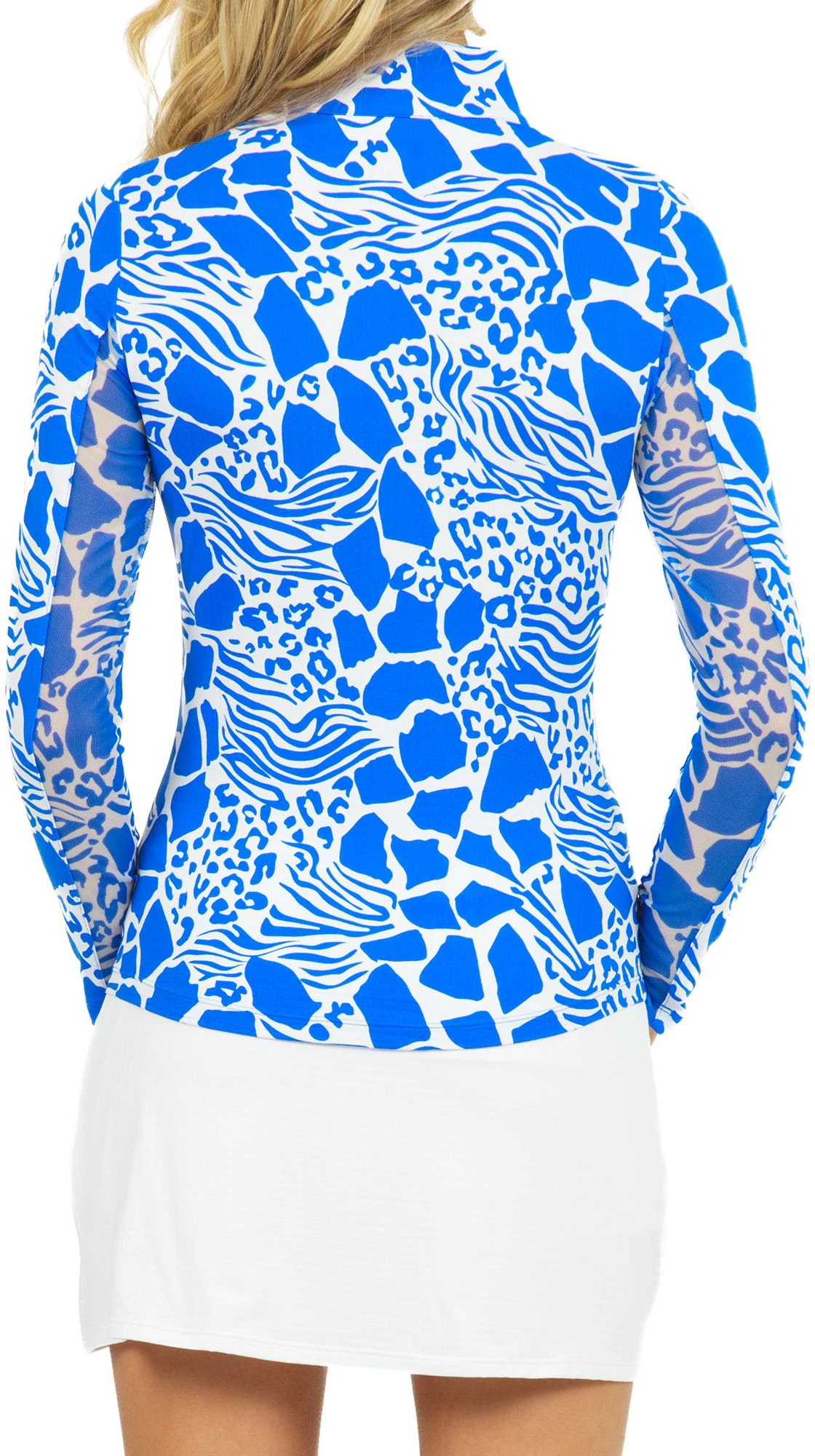 IBKUL Women's Bianca Long Sleeve Mock Neck Golf Sun Shirt Bianca Hot Pink/candy Pnk 4 IBKUL Women's Bianca Long Sleeve Mock Neck Golf Sun Shirt Bianca Hot Pink/candy Pnk - Image 2