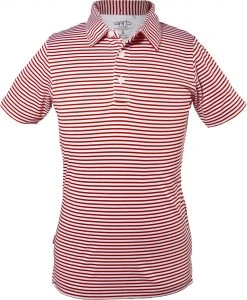Garb Boys' Striped Carson Golf Polo Orange