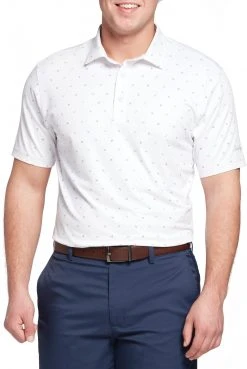 Walter Hagen Men's Perfect 11 Jasmine Print Golf Polo Jasmine New Cobalt Blu