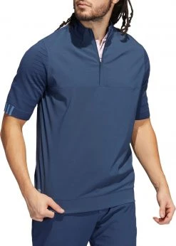 Adidas Men's Primeknit 1/4 Zip Golf Pullover Crew Navy
