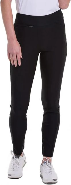 EP Pro Women's 39.5" Pull On Compression Ankle Golf Pants Black