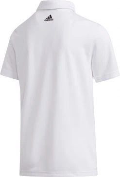 Adidas Boys' Three-Stripe Golf Polo White -Golf Apparel Sales Shop unnamed file 4431