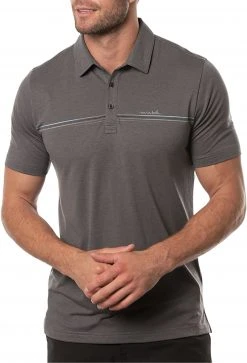 TravisMathew Men's Knot Today Golf Polo Heather Dark Grey
