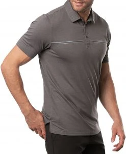 TravisMathew Men's Knot Today Golf Polo Heather Dark Grey -Golf Apparel Sales Shop unnamed file 4610