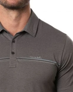 TravisMathew Men's Knot Today Golf Polo Heather Dark Grey -Golf Apparel Sales Shop unnamed file 4611