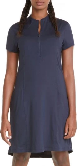 PUMA Women's Short Sleeve CLOUDSPUN Madison Dress Navy Blazer