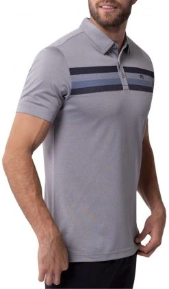 TravisMathew Men's Private Dock Golf Polo Heather Medium Grey 8 TravisMathew Men's Private Dock Golf Polo Heather Medium Grey -Golf Apparel Sales Shop unnamed file 4702