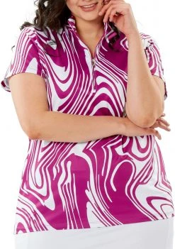 Nancy Lopez Golf Nancy Lopez Women's Rush Golf Polo Iris Multi 8 Nancy Lopez Golf Nancy Lopez Women's Rush Golf Polo Iris Multi -Golf Apparel Sales Shop unnamed file 4714