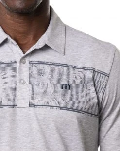 TravisMathew Men's Make Camp Golf Polo Heather Light Grey -Golf Apparel Sales Shop unnamed file 4730