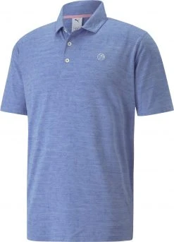 PUMA X Arnold Palmer Men's AP King Golf Polo Navy Blaze Heather