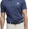 Adidas Men's Jacquard Golf Polo Crew Navy/collegiate Navy