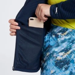 Slazenger Women's Embossed Full Zip Golf Jacket Navy -Golf Apparel Sales Shop unnamed file 4857