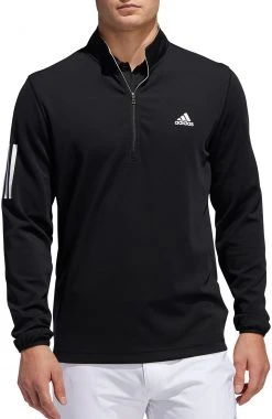 Adidas Men's Midweight 3-Stripe ½-Zip Golf Pullover Collegiate Navy/grey