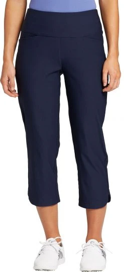Lady Hagen Women's Tummy Control Capri Golf Pants Dark Navy