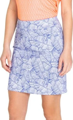 Sport Haley Women's 19" Pull-On Print Golf Skort Dazzling Blue