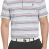 Original Penguin Men's Ombre Fine Line Striped Golf Polo Bright White -Golf Apparel Sales Shop unnamed file 5101