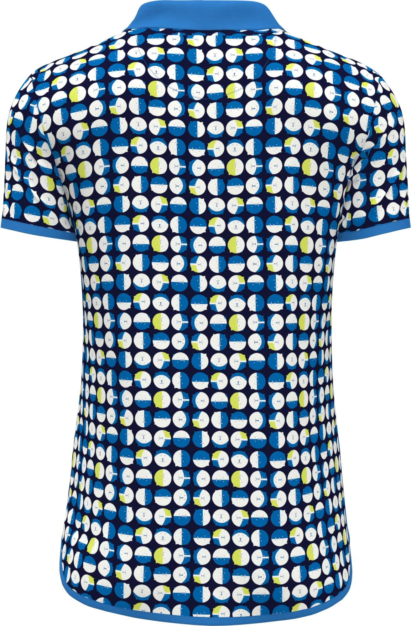 Original Penguin Women's Geo Kitty Print Golf Polo Black Iris 4 Original Penguin Women's Geo Kitty Print Golf Polo Black Iris - Image 2