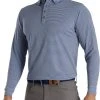 FootJoy Men's Feeder Stripe Jersey Buttondown Collar Golf Polo Navy/sky -Golf Apparel Sales Shop unnamed file 5212