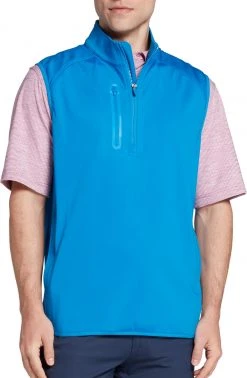 Walter Hagen Men's Knit 1/4 Zip Golf Vest Nobility Blue