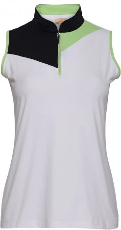 Sport Haley Women's Colorblock Sleeveless Golf Polo White