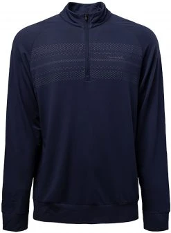 TravisMathew Men's Gulf Shores 1/4 Zip Golf Pullover Navy