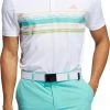 Adidas Men's Novelty Core Stripe Polo Shirt White/collegiate Navy -Golf Apparel Sales Shop unnamed file 5342